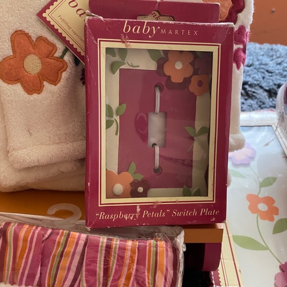 Baby Martel Raspberry Petals Crib Bedding - Picture 4 of 9